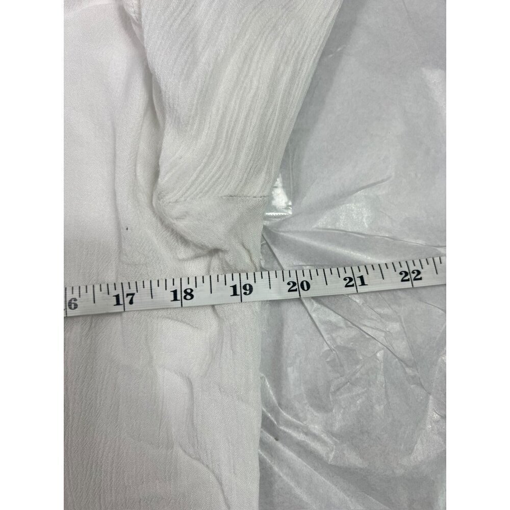 Sim & Sam Women's Lightweight White Long Sleeve Top - Picture 4 of 7